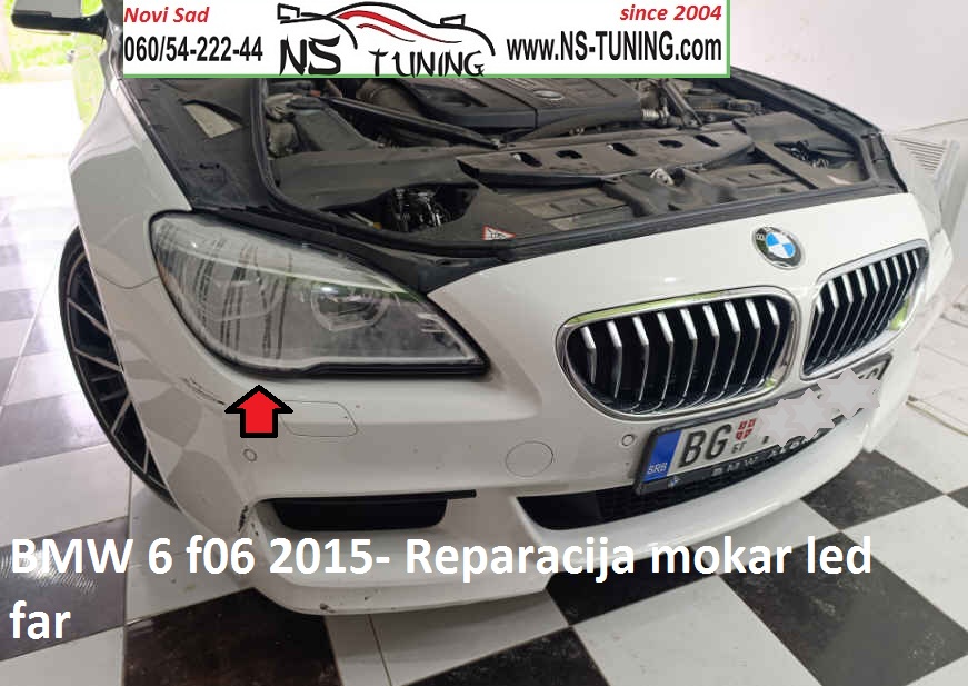 bmw 6 f06 led far mokar pusta vodu servis farova reparacija novi sad ns tuning